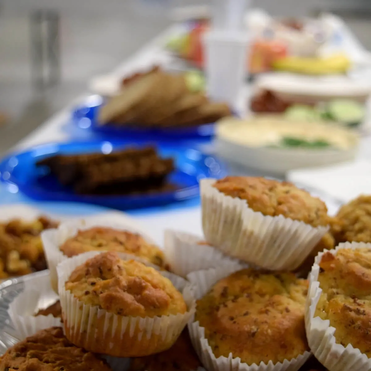 Gesundes Buffet bei einer betrieblichen Gesundheitsaktion